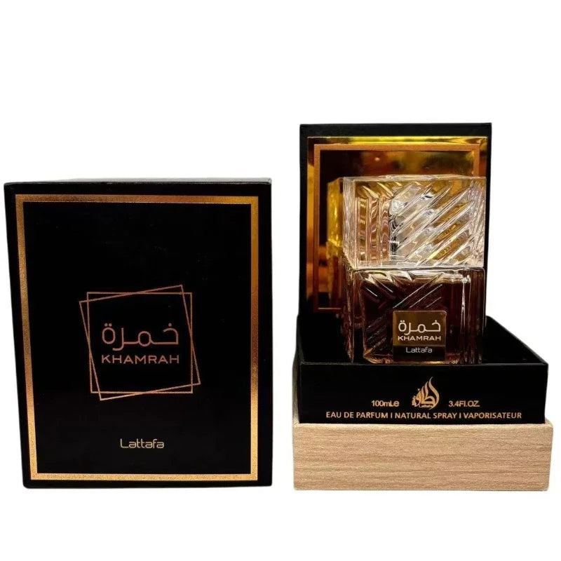 100ml Arabian Khamrah Men's Perfume Sandalwood Pine Scent Long Lasting Luxury Cologne Gift