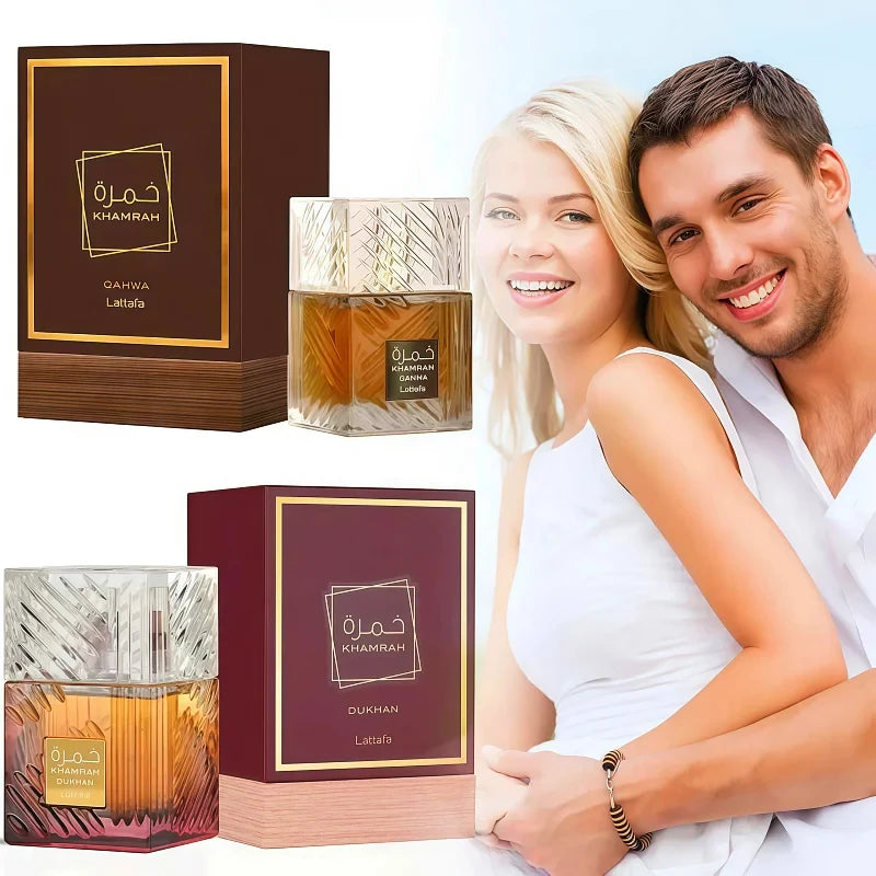 100ml Arabian Khamrah Men's Perfume Sandalwood Pine Scent Long Lasting Luxury Cologne Gift